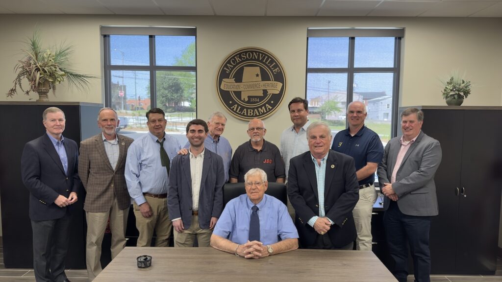 Local business leaders met with the City of Jacksonville to finalize details for an upcoming Fairfield by Marriott location in Jacksonville, Alabama.